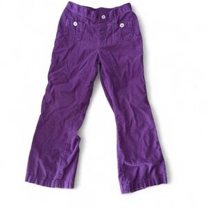 Jumping Beans - Girls Pants - Size 7 - Purple - Corduroy Pockets Button Detail